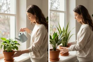 Cuidados esenciales para plantas ante cambios estacionales en casa
