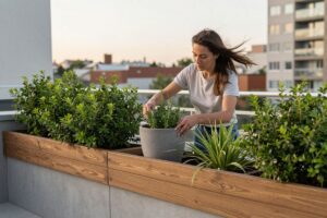 C&oacute;mo proteger plantas en terrazas urbanas de vientos fuertes
