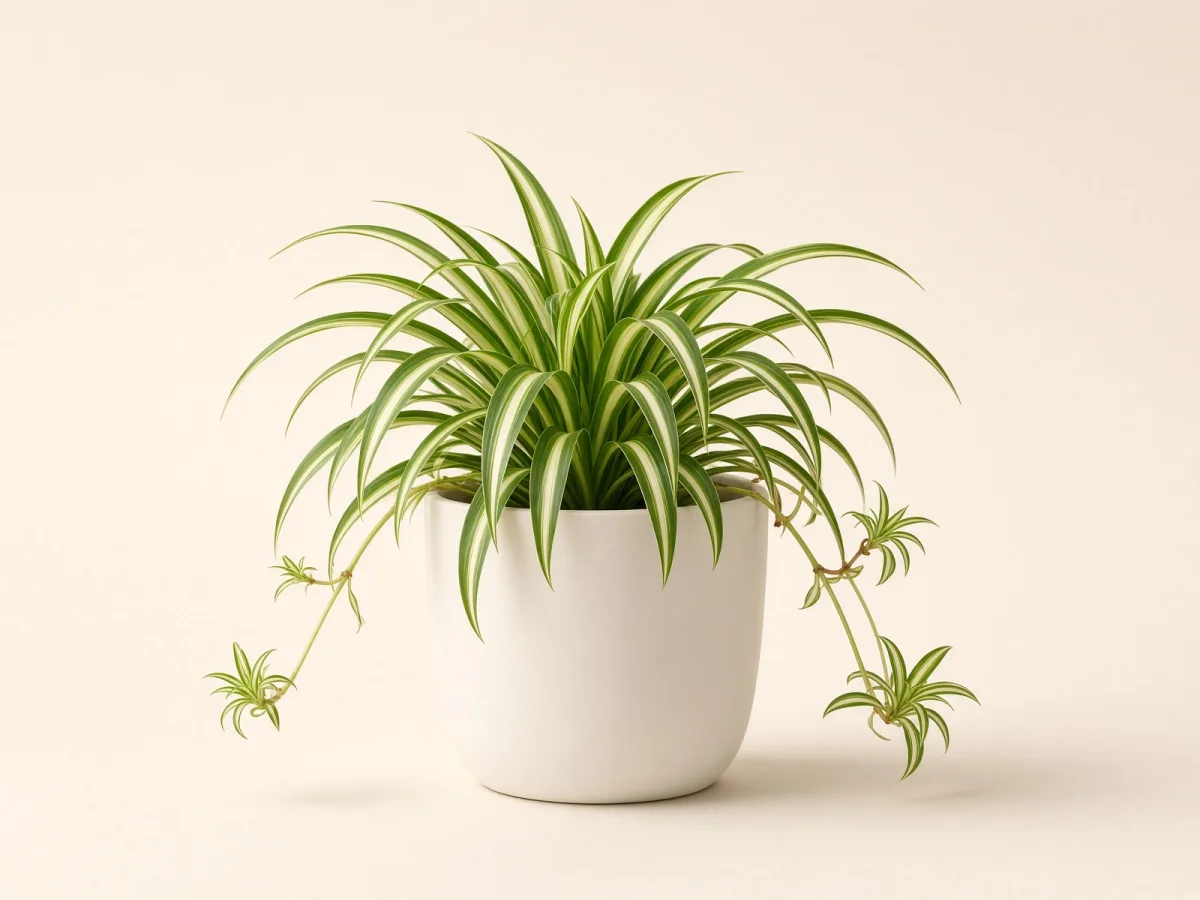 Cinta (Chlorophytum comosum) en maceta