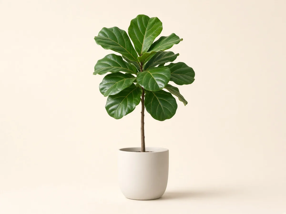 Ficus lyrata (Ficus lyrata) en maceta