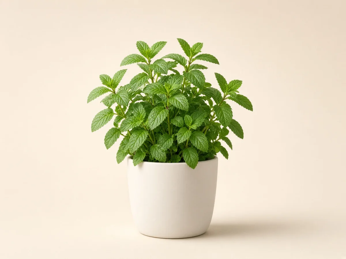 Menta (Mentha spicata) en maceta