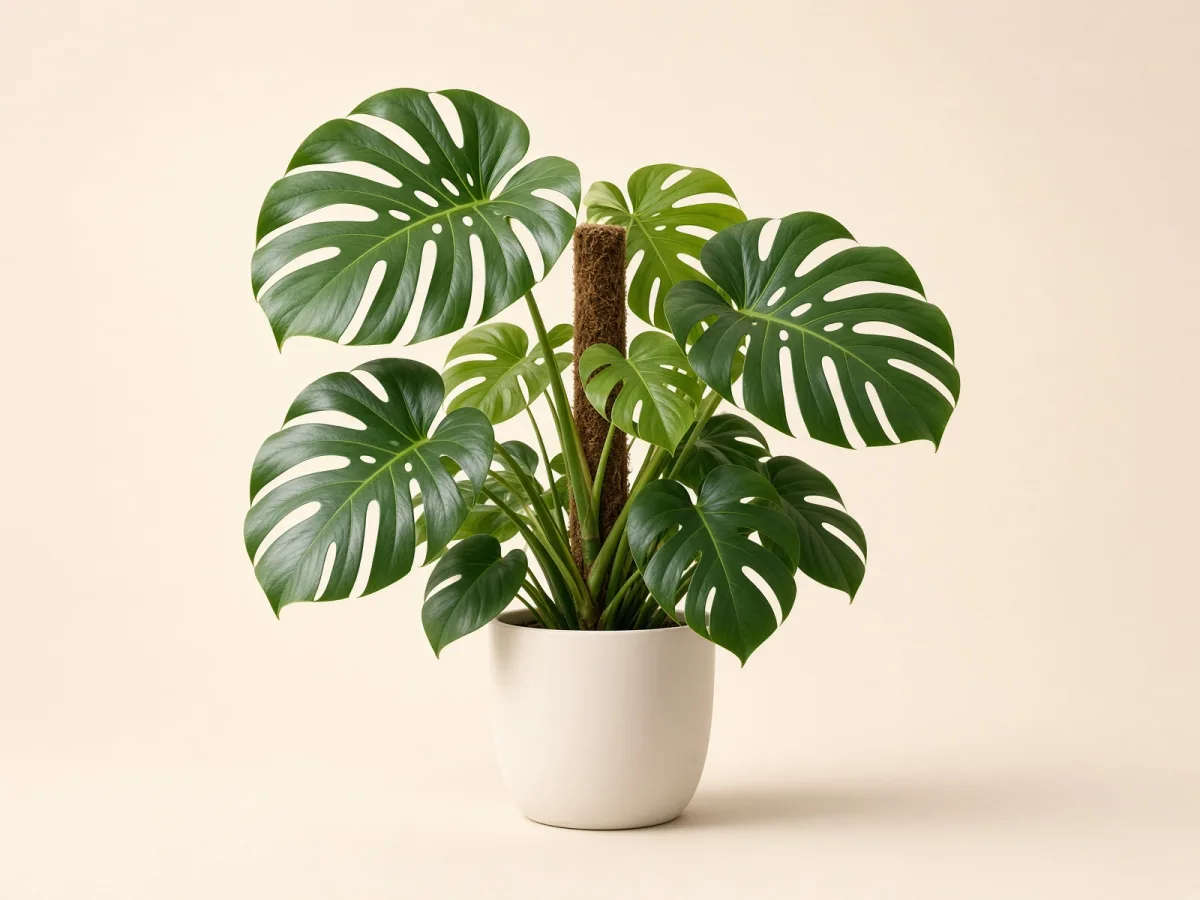 Monstera deliciosa (Monstera deliciosa) en maceta